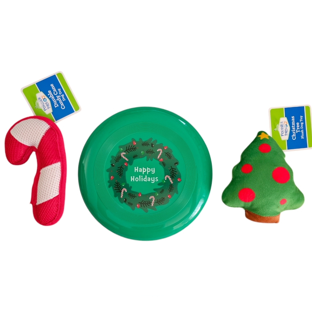 NWT Forever Pals Holiday/Christmas 4-Pack Dog Toys